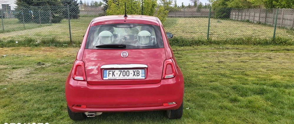 Fiat 500 cena 36900 przebieg: 58236, rok produkcji 2019 z Częstochowa małe 46